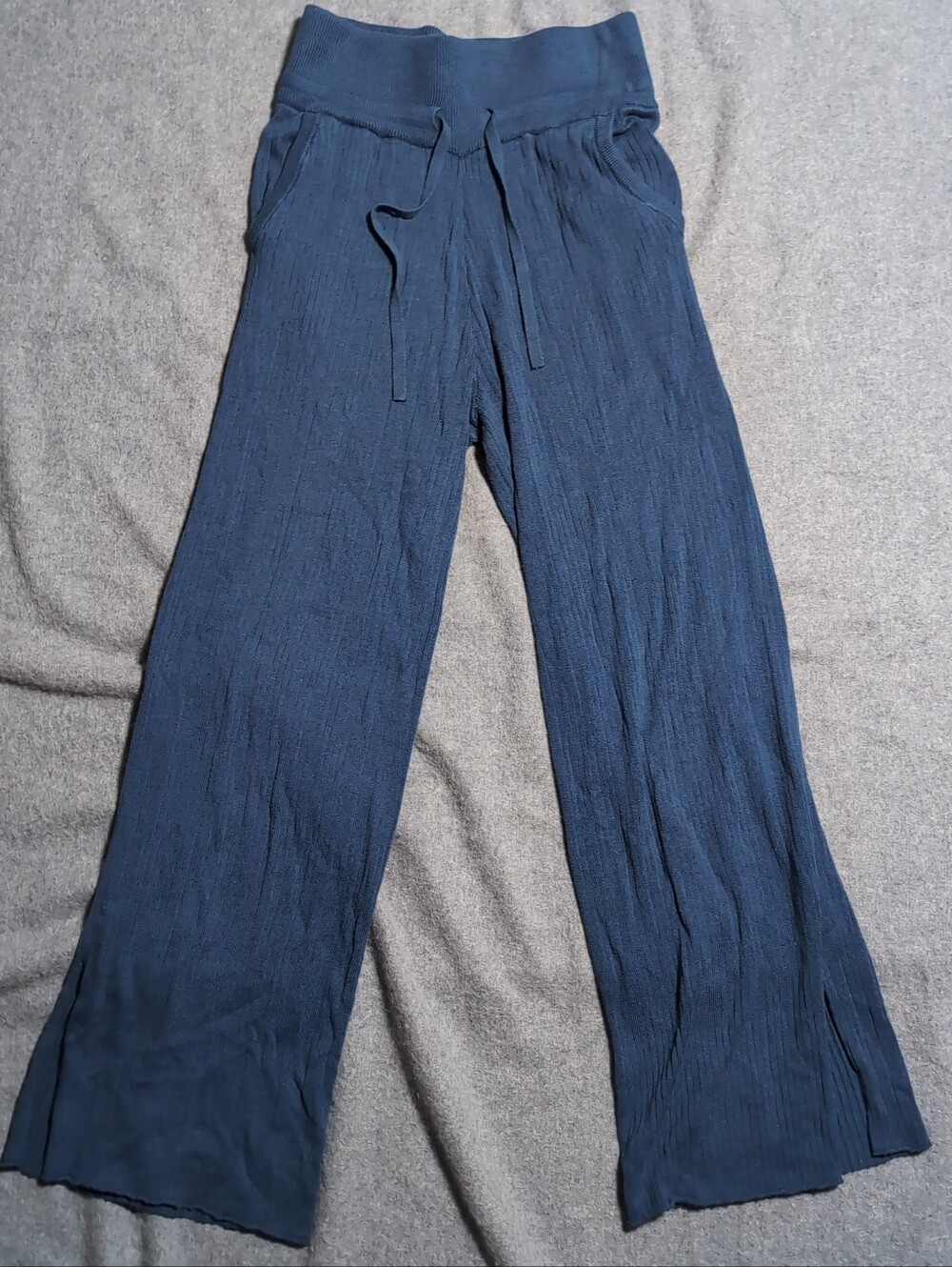 Steele Size Medium Wide Leg Ankle Cut Trouser Aqua Blue - Classic Casual Style